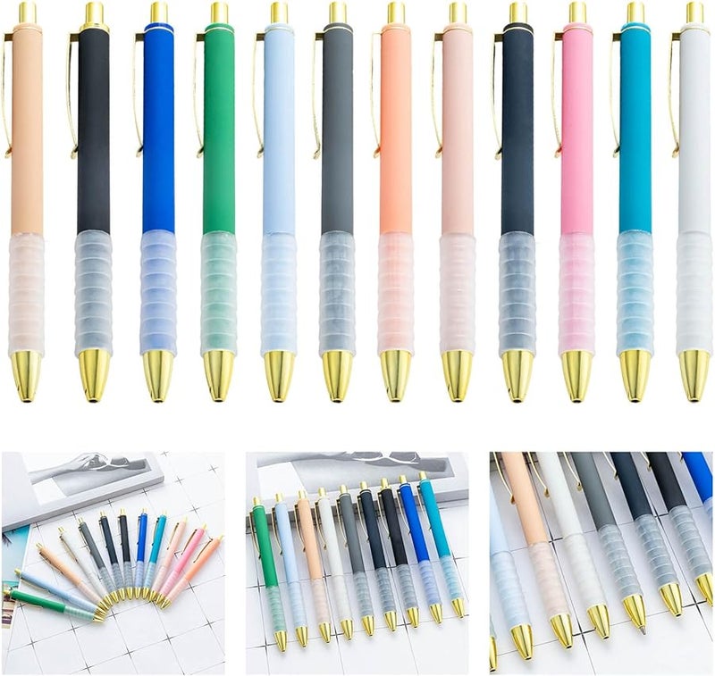 6 Pack Retractable Ballpoint Pens 1.0mm Fine Point Smooth Writing For School Office Supplies Color D - Image 2